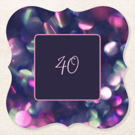 Berry Sparkle Customizable Paper Untersetzer