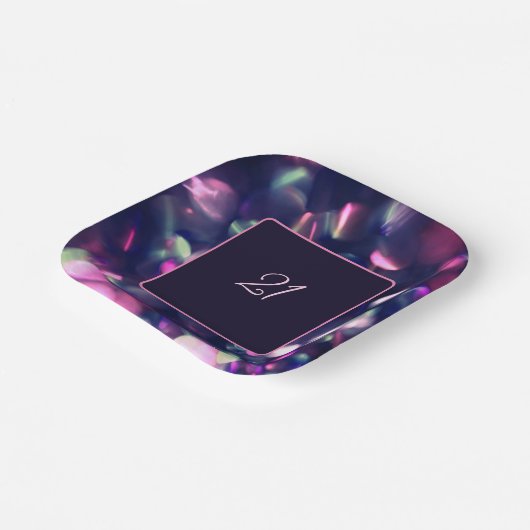 Berry Sparkle Paper Plate Pappteller (Gewinkelt)