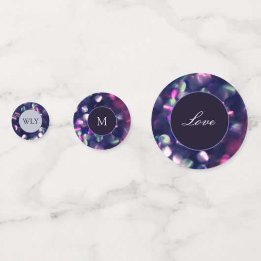 Berry Sparkle Table Confetti Konfetti (Rückseiten)