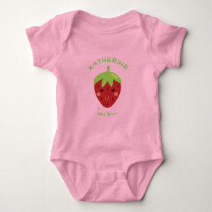 Berry Special Personalisiert Lächeln Erdbeere Baby Strampler