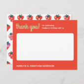 Berry Special Strawberry Birthday Dankeskarte (Vorne/Hinten)