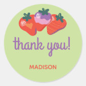 Berry Special Strawberry Birthday - Kiwi Runder Aufkleber (Vorderseite)