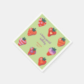 Berry Special Strawberry Birthday - Kiwi Serviette (Ecke)