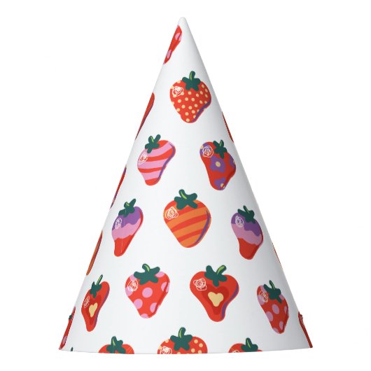 Berry Special Strawberry Birthday Partyhütchen (Vorderseite)