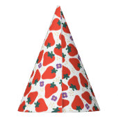 Berry Special Tossed Strawberry Geburtstag - Weiß Partyhütchen (Rückseite)