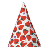 Berry Special Tossed Strawberry Geburtstag - Weiß Partyhütchen (Rechts)