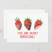 Berry Special Valentine Card, Erdbeere Dankeskarte (Vorne/Hinten)