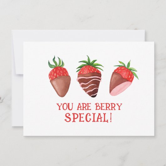 Berry Special Valentine Card, Erdbeere Dankeskarte (Vorderseite)