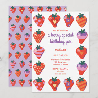 Berry Special zum Geburtstag Einladung - Pflaume