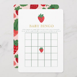 Berry Strawberry Baby Shower Baby Bingo Einladung
