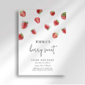 Berry Strawberry Birthday Einladung