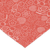 Berry Strawberry Cherry White Hand drawn Modern. Kurzer Tischläufer (Ecke)