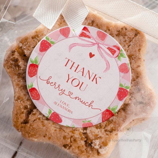 Berry Strawberry  Runder Aufkleber