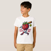 Berry Strong, Berry Fast! Strawberry Softball T-Shirt (Vorne ganz)