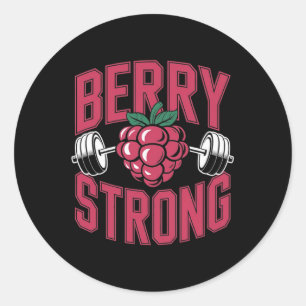 Berry Strong - Fitness Weighebende Bodybuilding Runder Aufkleber