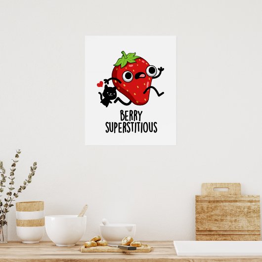 Berry Superstively Funny Frucht Pub Poster (Küche)