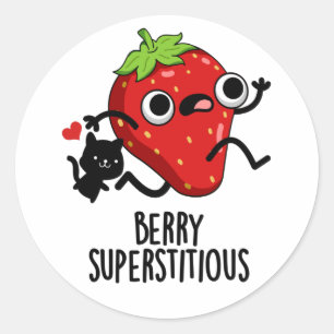 Berry Superstively Funny Frucht Pub Runder Aufkleber