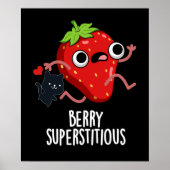 Berry Superstively Funny Frucht Pun Dark BG Poster (Vorne)