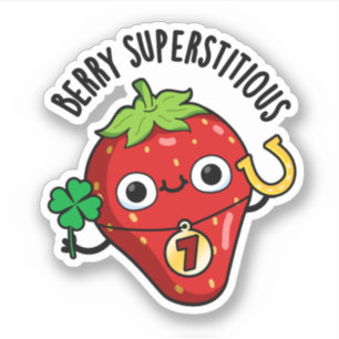 Berry Superstively Funny Strawberry Pub Aufkleber
