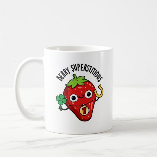 Berry Superstively Funny Strawberry Pub Kaffeetasse (Links)