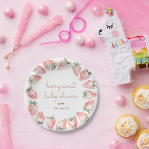 Berry süße Babyparty Erdbeerparty Pappteller