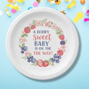Berry Süße Babyparty Wasserfarbe Pappteller