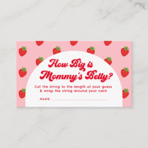 Berry süße Babyparty Wie dick ist Mamas Bauch Begleitkarte
