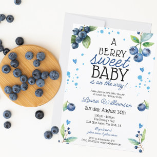 Berry süße Blaubeer-Baby-Party Einladung