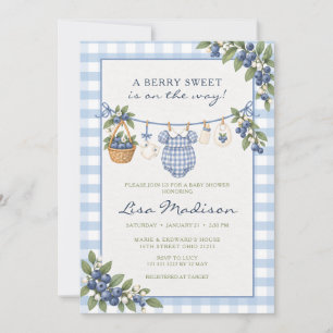 Berry süße Einladung zur Blaubeer-Baby-Party