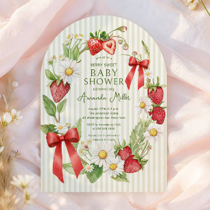 Berry süße Erdbeer-Baby-Party Einladung