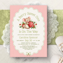 Berry süße Erdbeer-Baby-Shower-Einladung