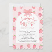 Berry süße Erdbeer-Mädchen-Baby-Party Einladung (Vorderseite)