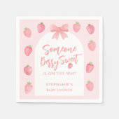 Berry süße Erdbeermädchen-Baby-Party Serviette (Vorderseite)