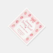 Berry süße Erdbeermädchen-Baby-Party Serviette (Ecke)
