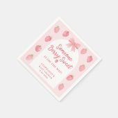 Berry süße Erdbeermädchen-Baby-Party Serviette (Ecke)