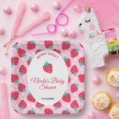 Berry süße rosa Erdbeerbaby-Party Pappteller (Party)