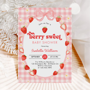 Berry süßer Sommer Erdbeere Baby Shower Einladung