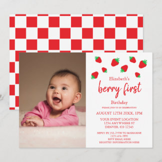Berry Sweet 1. Geburtstag Einladung