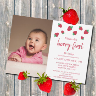 Berry Sweet 1. Geburtstag Einladung
