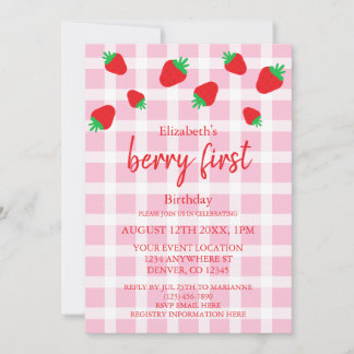 Berry Sweet 1. Geburtstag Einladung