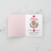 Berry Sweet 1. Geburtstag Einladung geklappt (Innenseite)