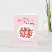 Berry Sweet 1. Geburtstag gefaltet Einladung (Vorderseite)