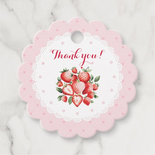 Berry Sweet 1. Geburtstag Geschenkanhänger (Vorderseite)