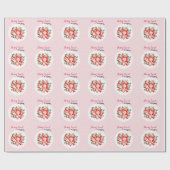 Berry Sweet 1. Geburtstag Geschenkpapier (Flach)