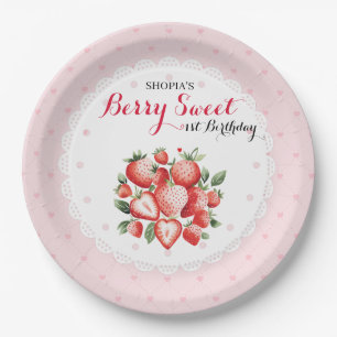 Berry Sweet 1. Geburtstag Pappteller