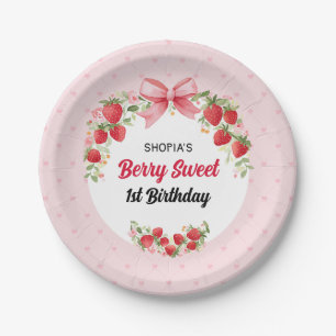Berry Sweet 1. Geburtstag Pappteller