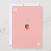 Berry Sweet 1. Geburtstag Strawberry Turning One Einladung (Rückseite)