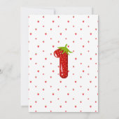 Berry Sweet 1. Geburtstagsfeier Party Einladung (Rückseite)