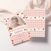 Berry Sweet 1st Birthday Photo Invitation 