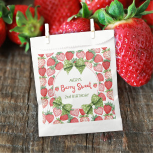 Berry Sweet 2. Geburtstags-Erdbeerparty Geschenktütchen
